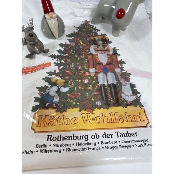 Europe Germany Christmas Market Holiday Ornament Décor Ceramic Santa Reindeer - Picture 3 of 16